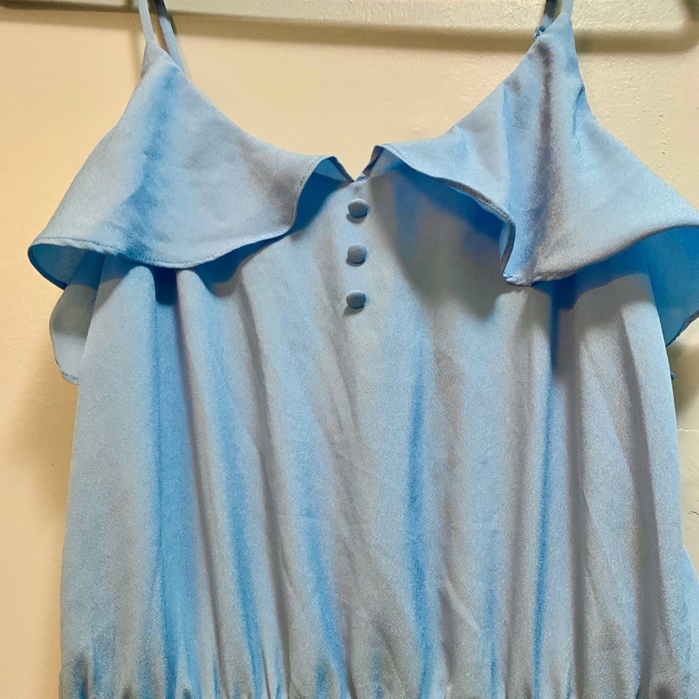 NEW Colorblock Romper w/ Ruffles - Picture 2 of 5